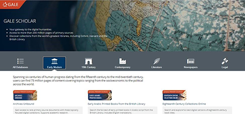 Gale Scholar Landing Page